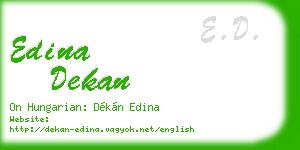 edina dekan business card