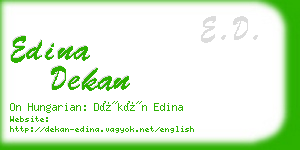 edina dekan business card